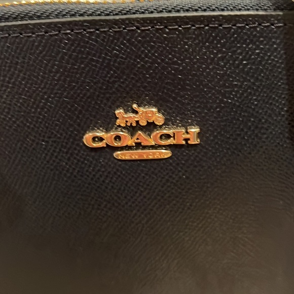 Navy Etta carryall purse Coach nwt retail $398 - Picture 4 of 5